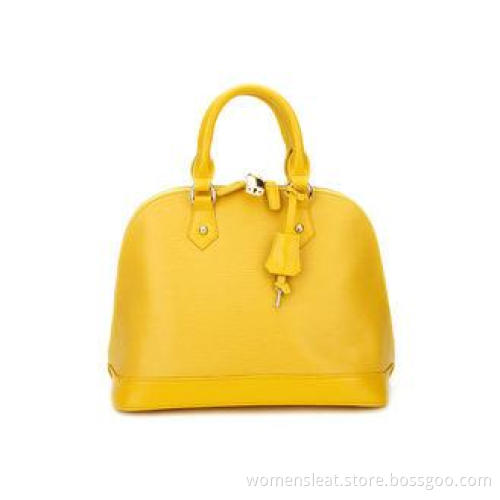 Luxury Yellow Alma PM Womens Leather Tote Bags with classic
